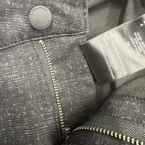 Liverpool Leggings Charcoal Print Madonna Stretch Knit Ankle Skinny Size 4/27 - Picture 5 of 15